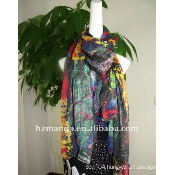 2016 latest printed polyester scarves